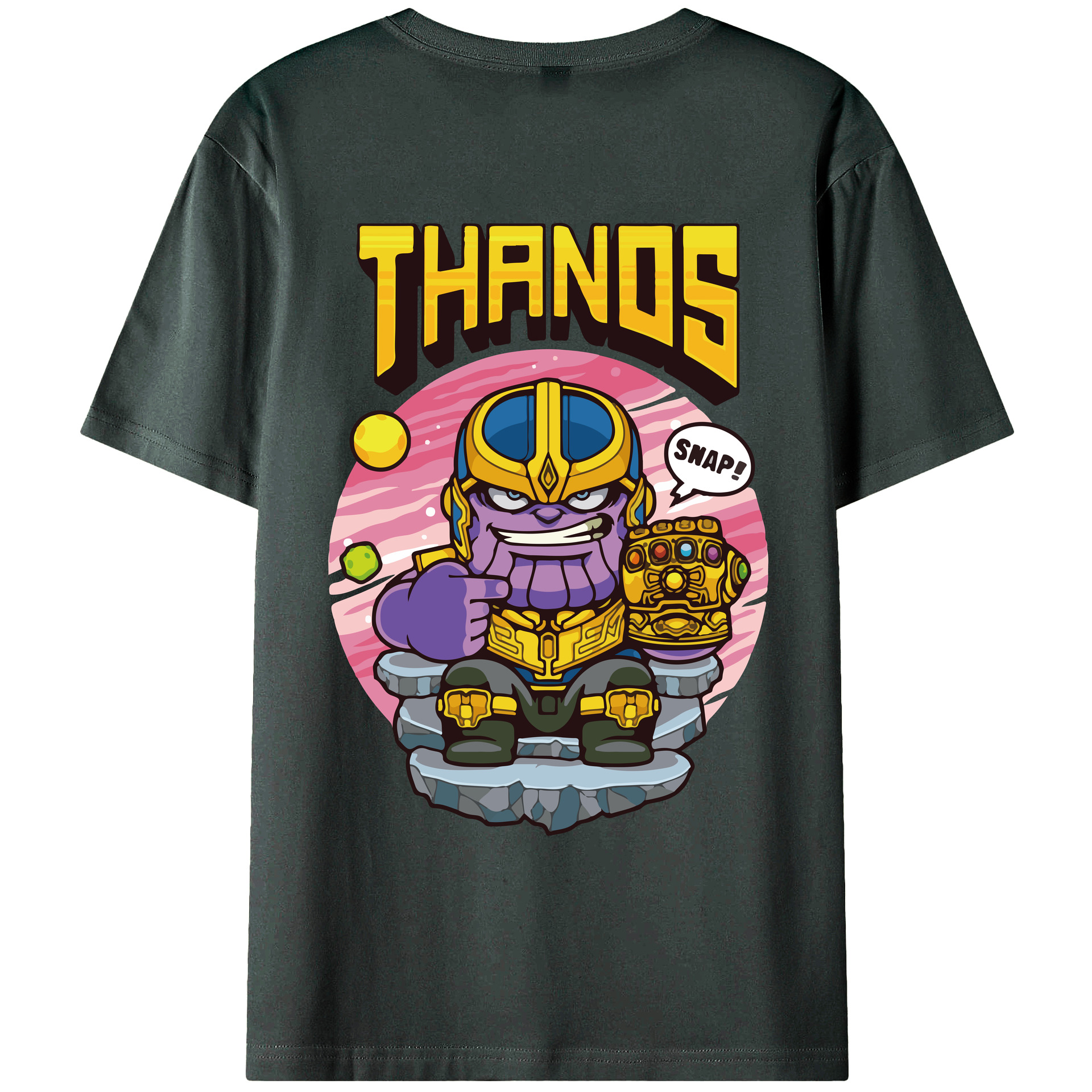 （画像用） アベンジャーズ The Avengers 綿100％ メンズ半袖Tシャツ（バックプリント） 通気性